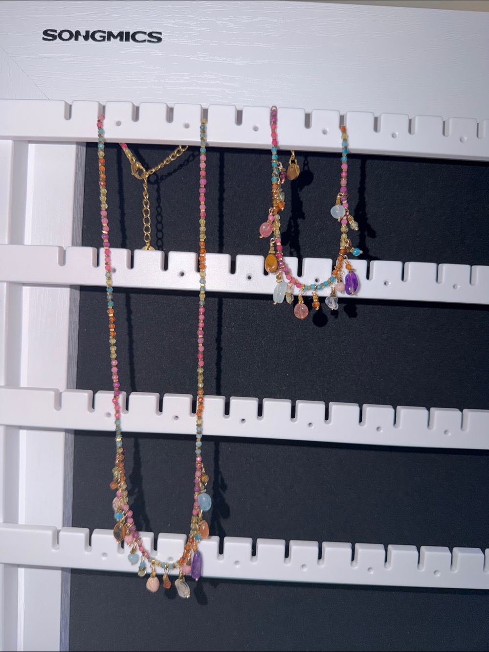 Gemstone necklace and bracelet set
